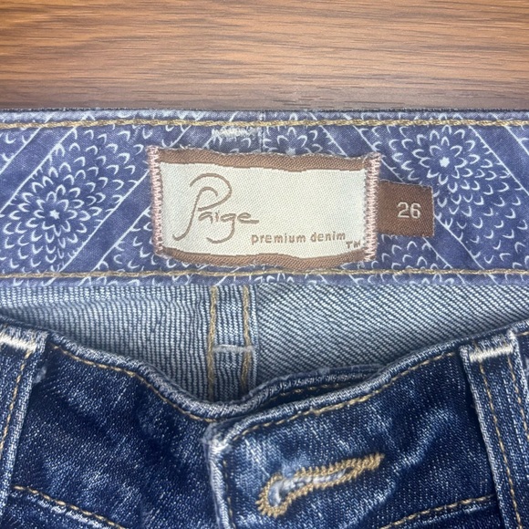 PAIGE Laurel Canyon Distressed Cropped Jeans Women’s 26 - Picture 7 of 8